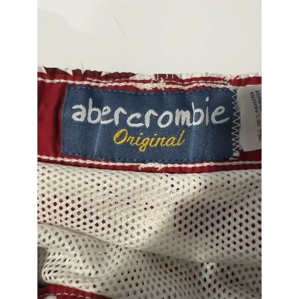 Abercrombie‎ Men's Red Floral Board Swim Shorts Size L